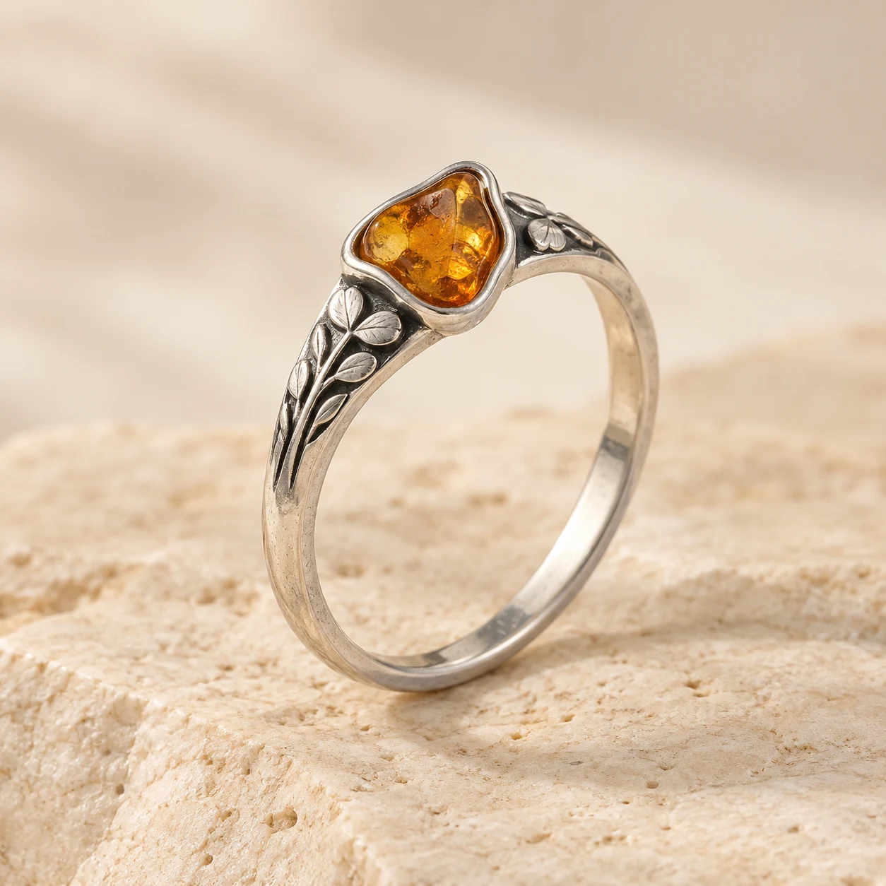 Seed botanical amber ring collection